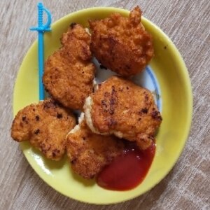 豆腐で柔らか♫鶏むね肉のチキンナゲット